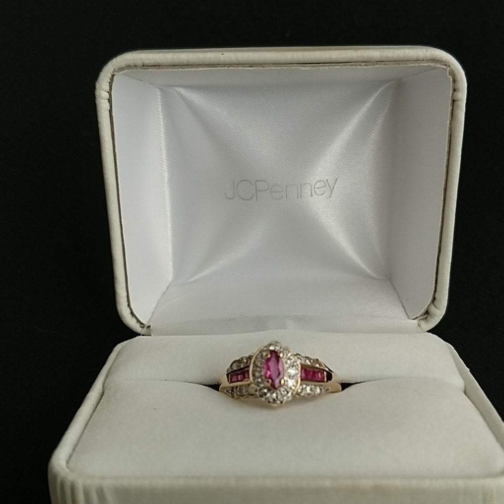 Diamond and ruby ring